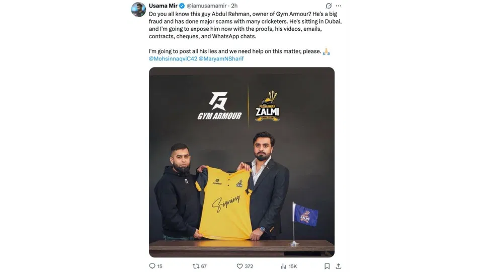 Usama Mir tweet (Source: X)