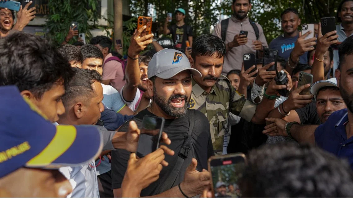 Rohit Sharma in Mumbai (Source: AFP)