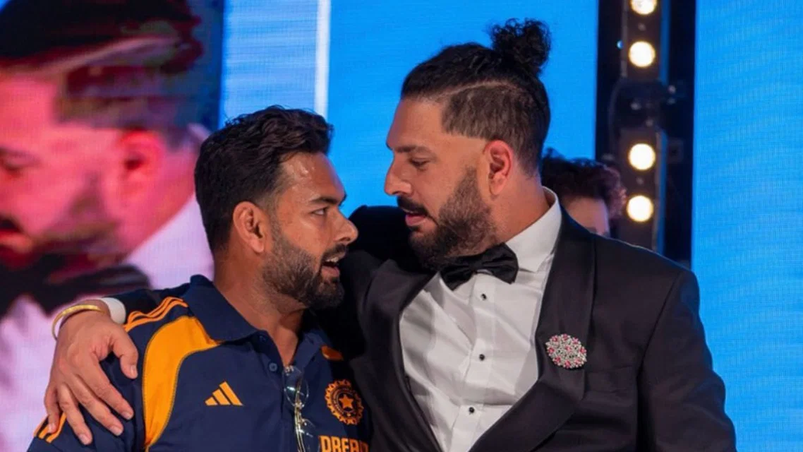 Rishabh Pant and Yuvraj Singh (Source:X)