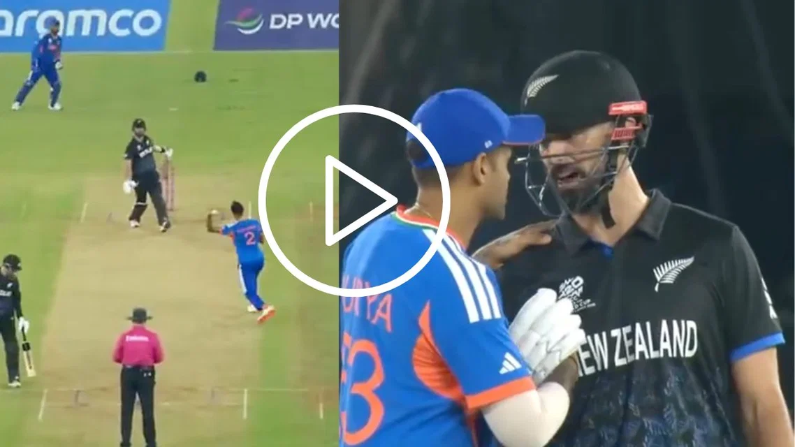 Arshdeep hits Mitchell during T20 WC Final [Source: X]
