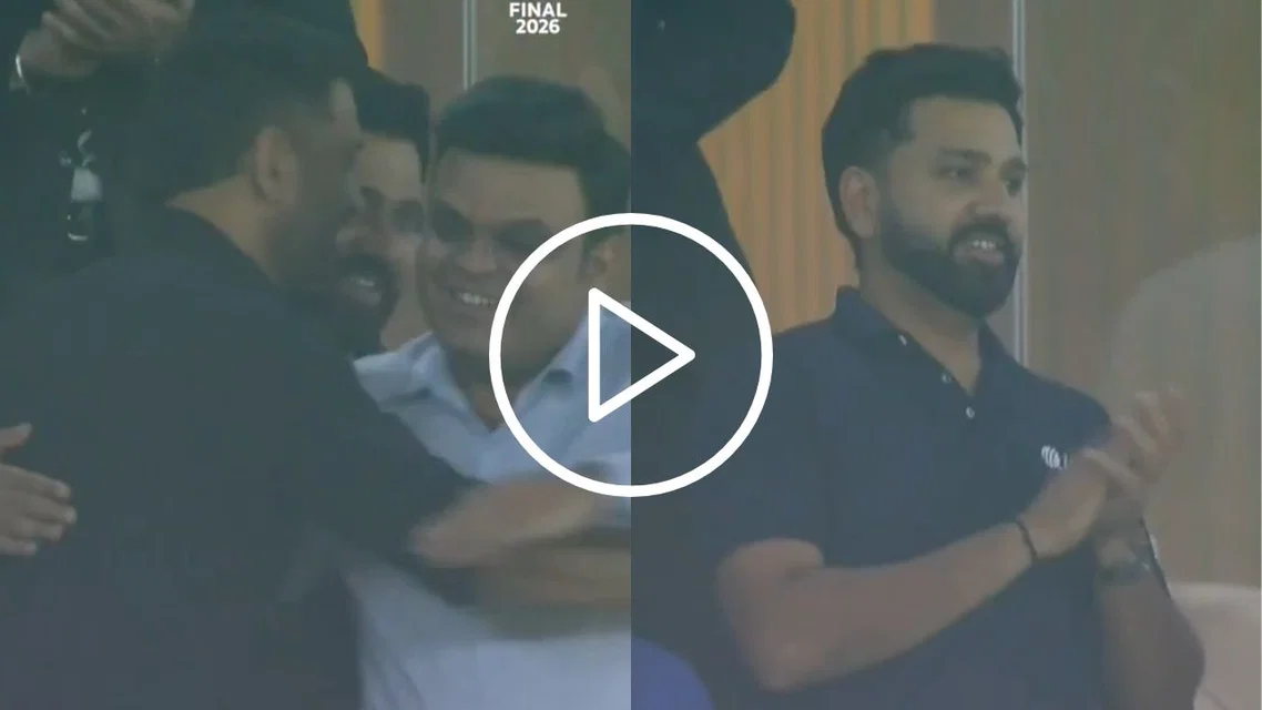 MS Dhoni, Jay Shah & Rohit Sharma (Source: X)