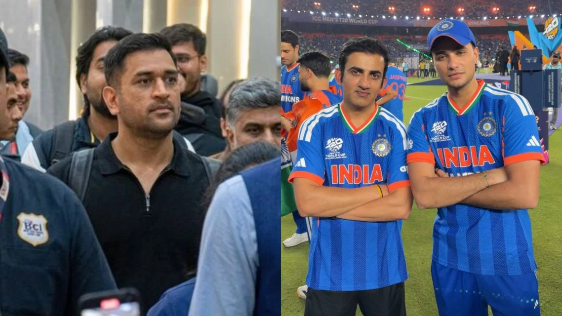 MS Dhoni Gautam Gambhir. Image Credits: X