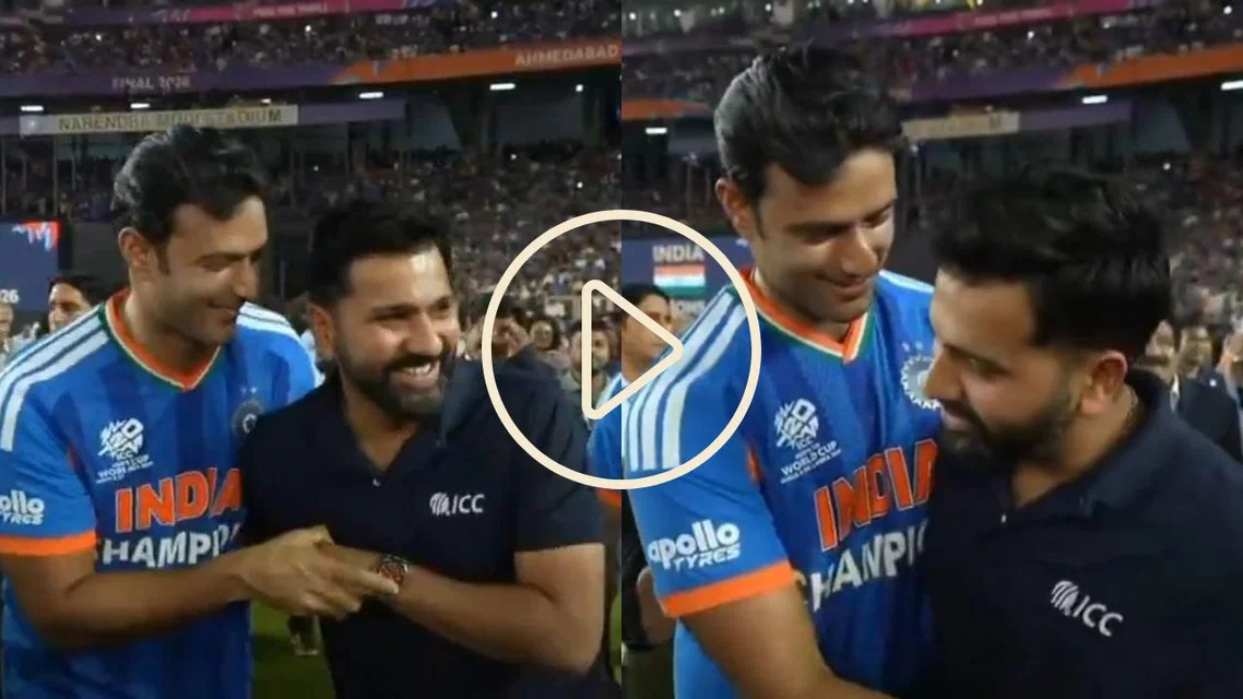Shivam Dube-Rohit Sharma's bromance steals spotlight (Source: @Slayerofwights/x.com)