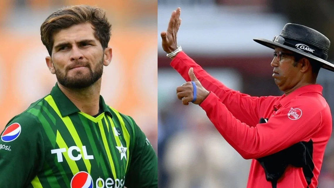 Shaheen Afridi and Kumar Dharmasena [Source: X]