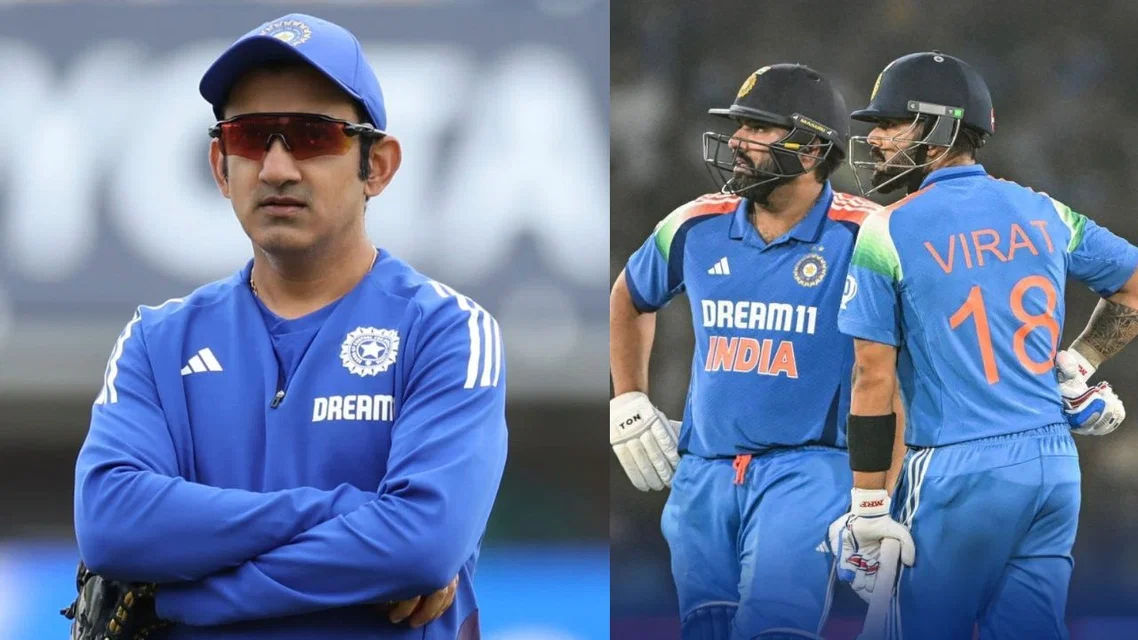 Gautam Gambhir, Virat Kohli and Rohit Sharma (Source:X)