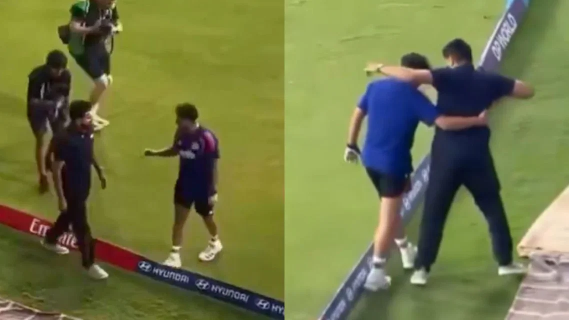 Rohit Sharma backed off from a hug with Kuldeep Yadav [Source: X]