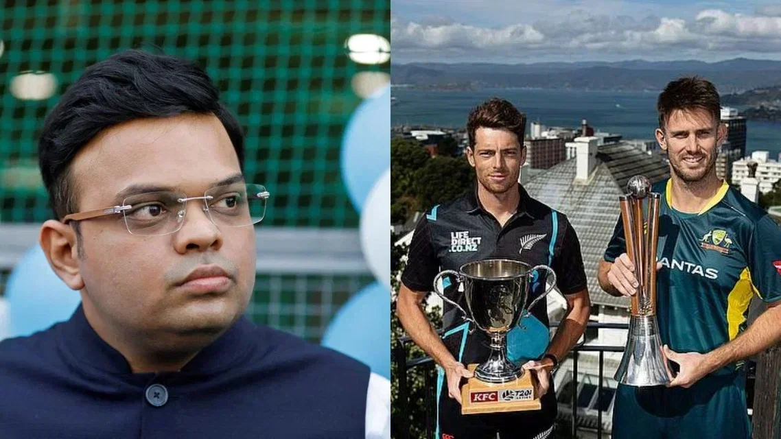 Jay Shah Mitchell Marsh Mitchell Santner. Image Credits: X