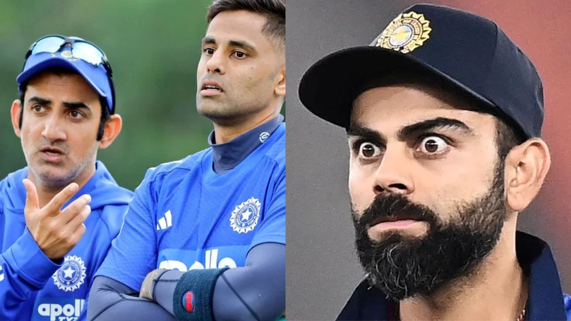 Gautam Gambhir and Suryakumar Yadav and Virat Kohli [Source: X]