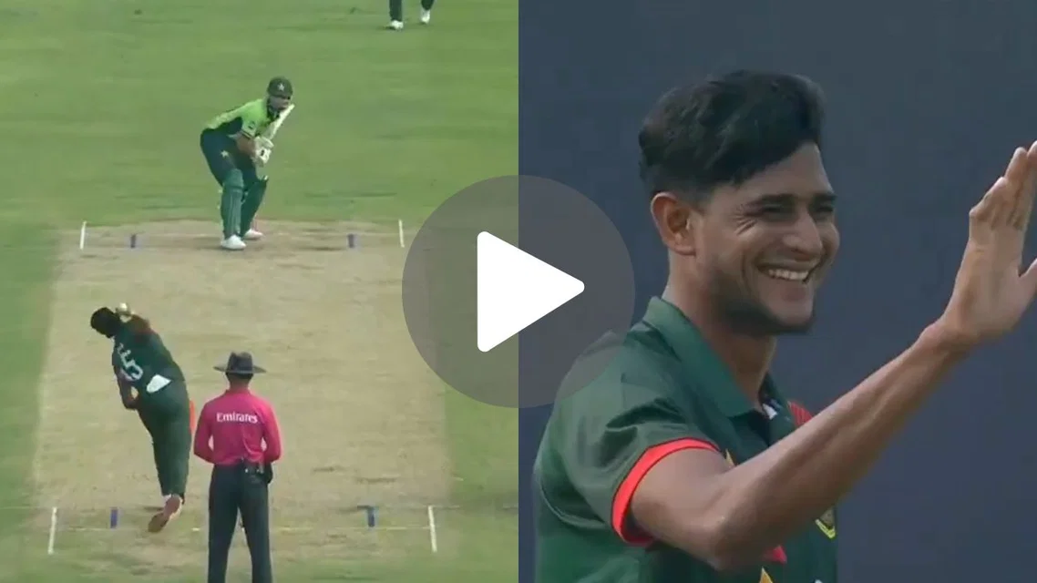 Nahid Rana's reaction after Shamyl Hussain wicket (Source: X)
