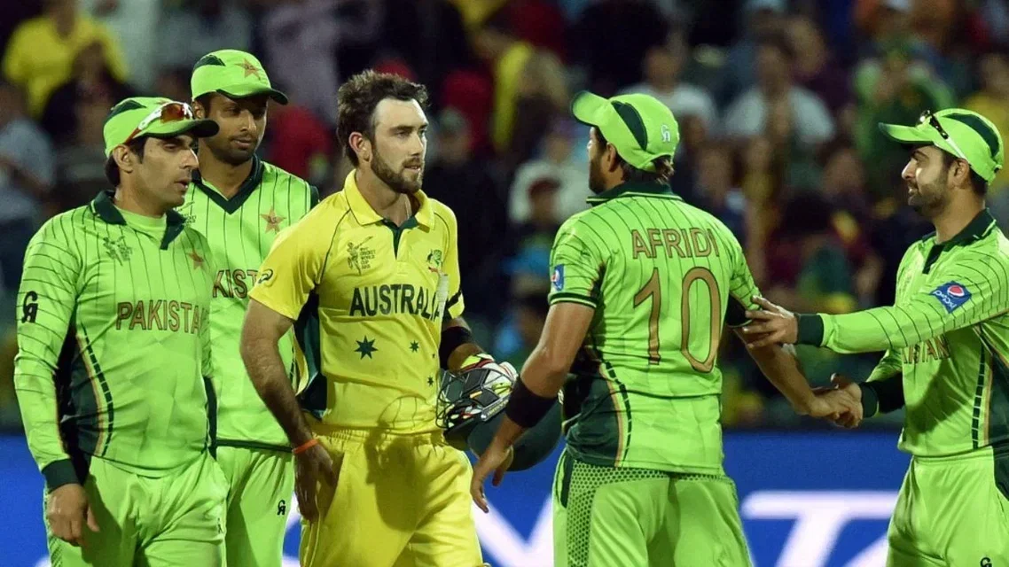 Pakistan cricket team in the 2015 WC quarter-final vs AUS (PC -AFP.com)