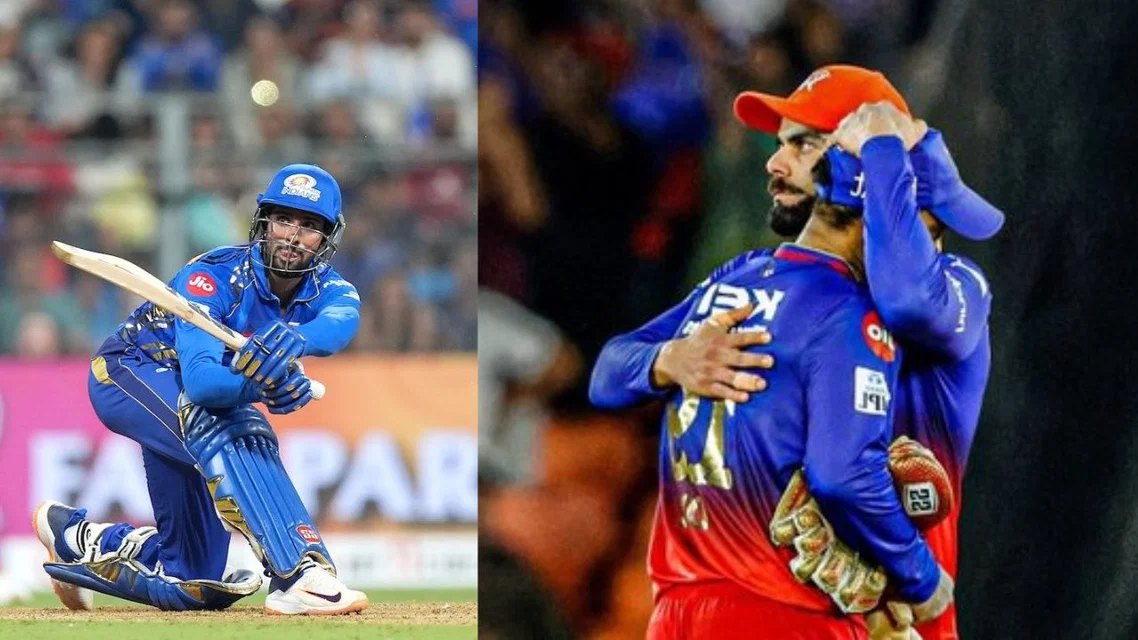 Tilak Varma and Virat Kohli in frame (x.com/Iqr_a56)