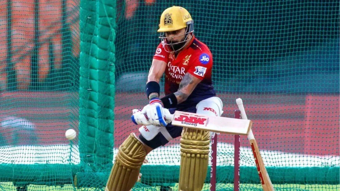 Virat Kohli practicing in the nets [Source: X]