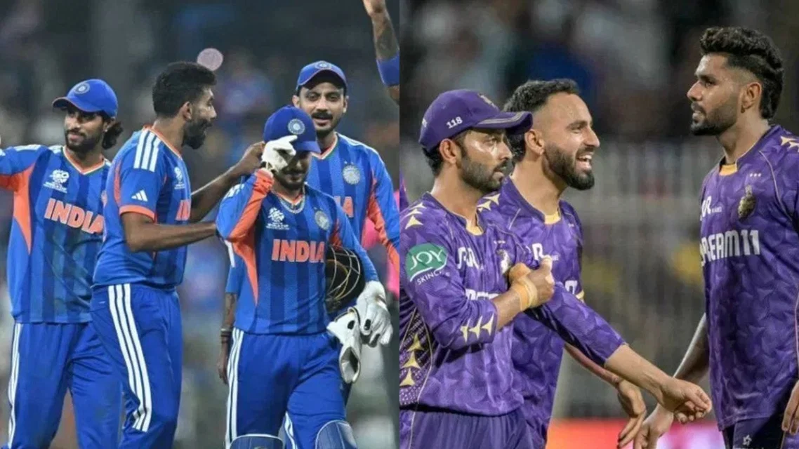 Team India and KKR [Source: AFP]