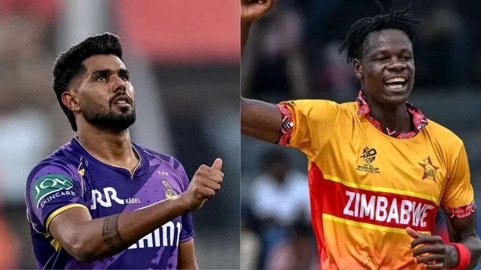 हर्षित राणा और ब्लेसिंग मुज़ारबानी [X]