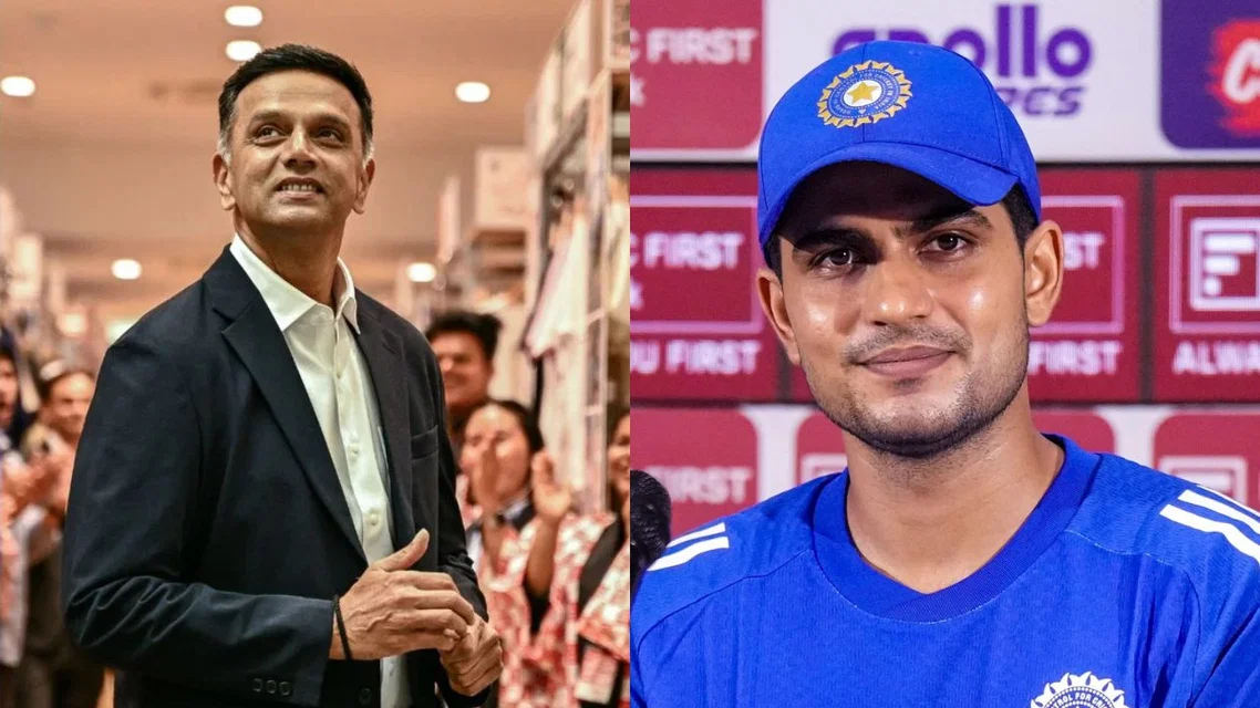 Rahul Dravid and Shubman Gill [Source: AFP, @RitikSriva75/x]