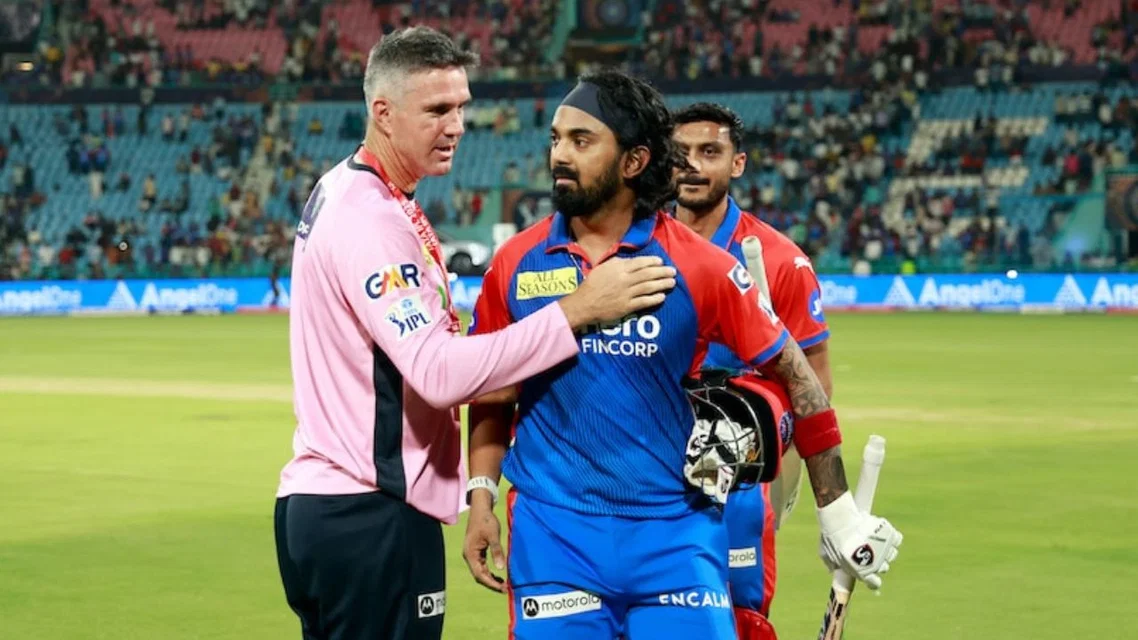 Kevin Pietersen with KL Rahul in IPL [Source: X]
