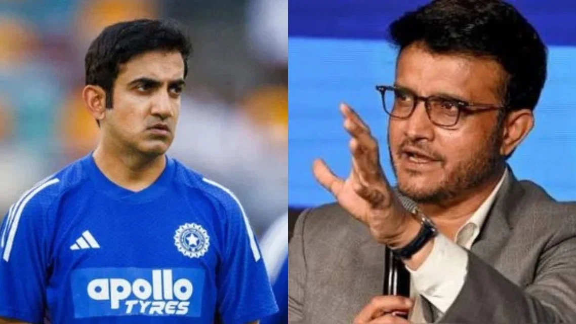 Sourav Ganguly warns Gautam Gambhir [Source: AFP, @trscricketx/x]