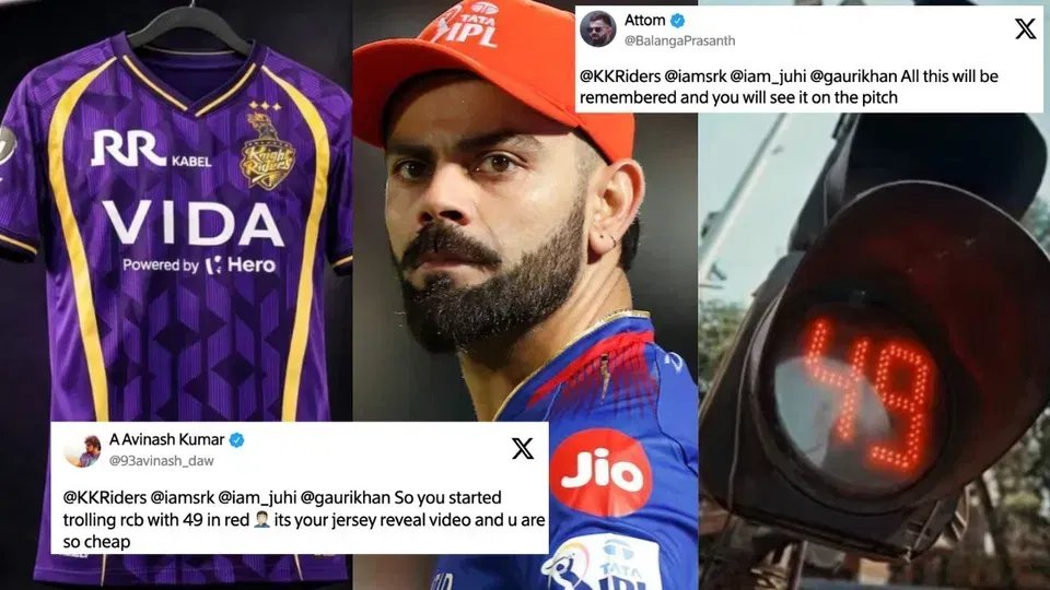 IPL 2026 के लिए KKR की जर्सी का अनावरण RCB प्रशंसकों को उत्साहित कर रहा है। इमेज क्रेडिट: X