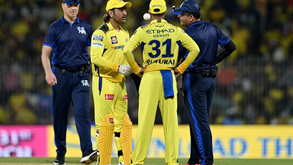 Ruturaj Gaikwad MS Dhoni for CSK. Image Credits: AFP