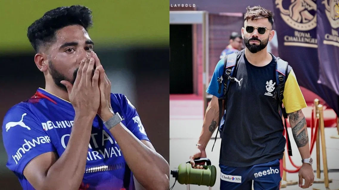 Mohammed Siraj Virat Kohli for RCB. Image Credits: X