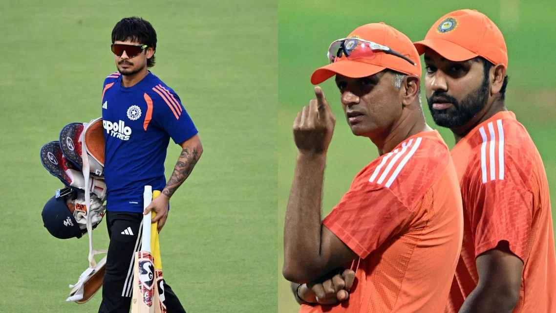 Ishan Kishan Rahul Dravid Rohit Sharma. Image Credits: AFP