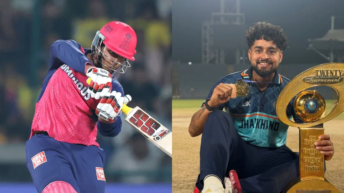 Vaibhav Suryavanshi and Sushant Mishra. [Source - @ipl/@rajasthanroyals/X]