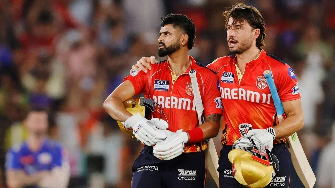 Shreyas Iyer with Marcus Stoinis [Source: @IPL/x]