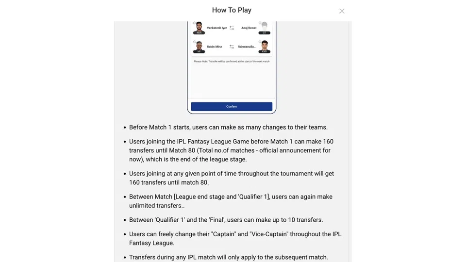 आईपीएल 2026 फैंटेसी लीग (स्रोत: https://fantasy.iplt20.com/classic/home)