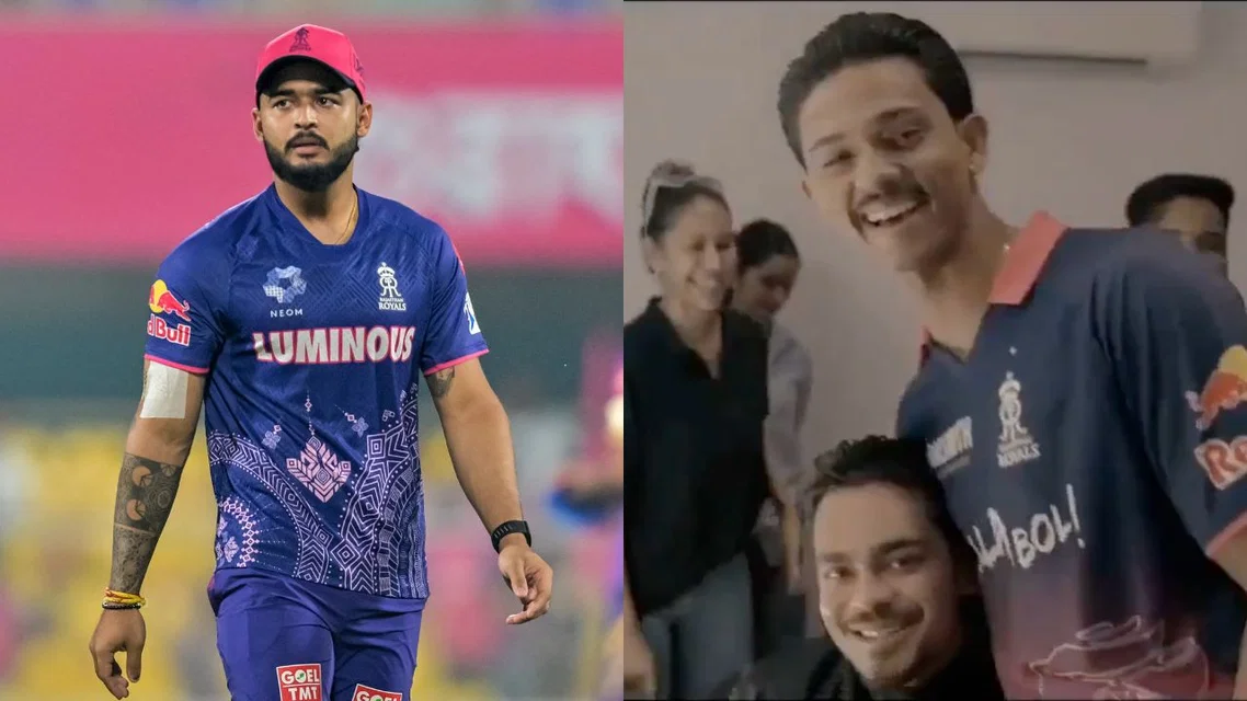 Riyan Parag Yashasvi Jaiswal for Rajasthan Royals. Image Credits: AFP/X