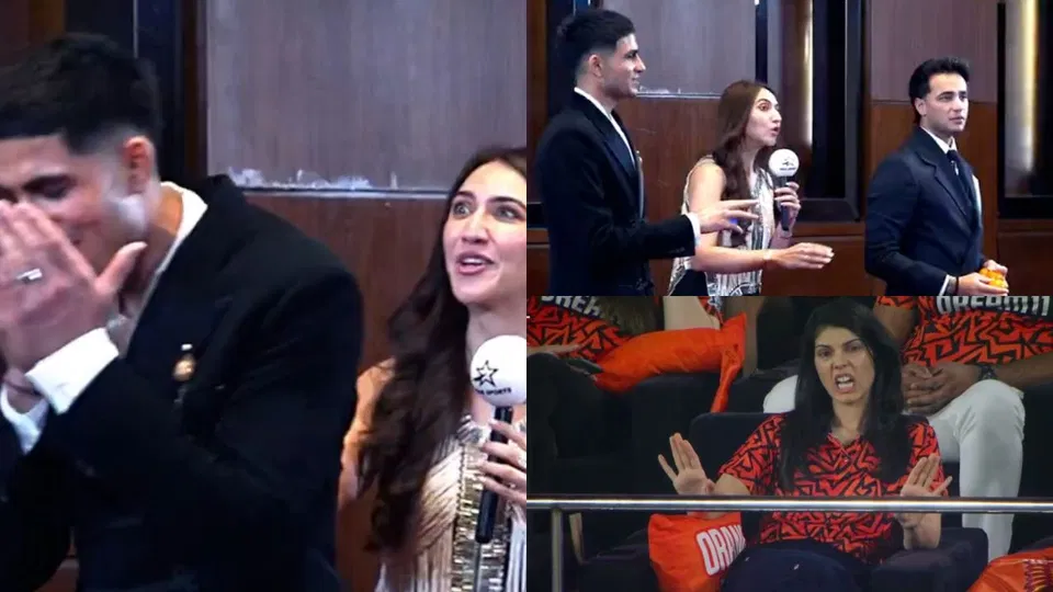 शुभमन गिल, अभिषेक शर्मा और काव्या मारन([X]