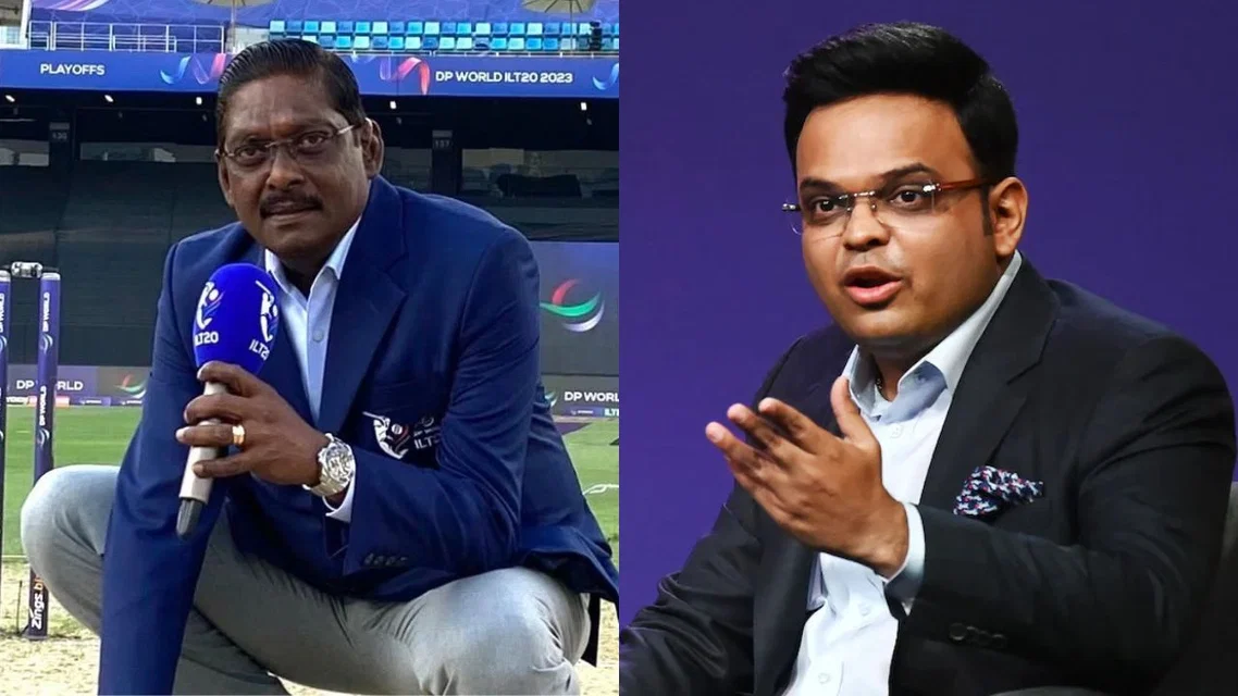 Laxman Sivaramakrishnan Jay Shah. Image Credits: X