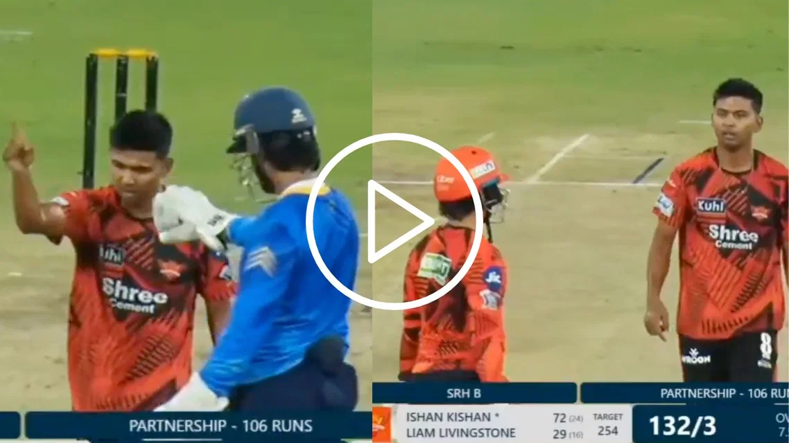 Ishan Kishan-Zeeshan Ansari fight [Source: X]