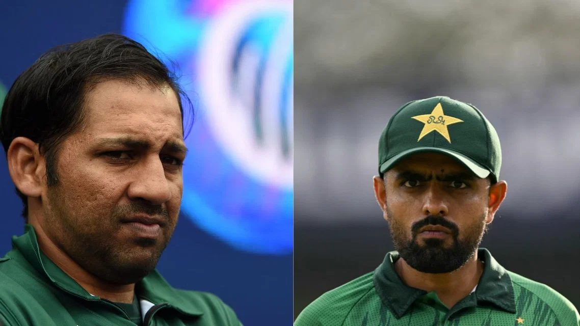 Sarfaraz Ahmed Babar Azam for Pakistan. Image Credits: AFP