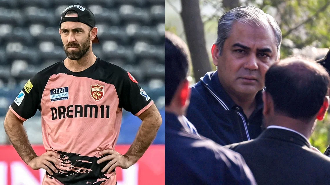 Glenn Maxwell Mohsin Naqvi for PSL. Image Credits: AFP