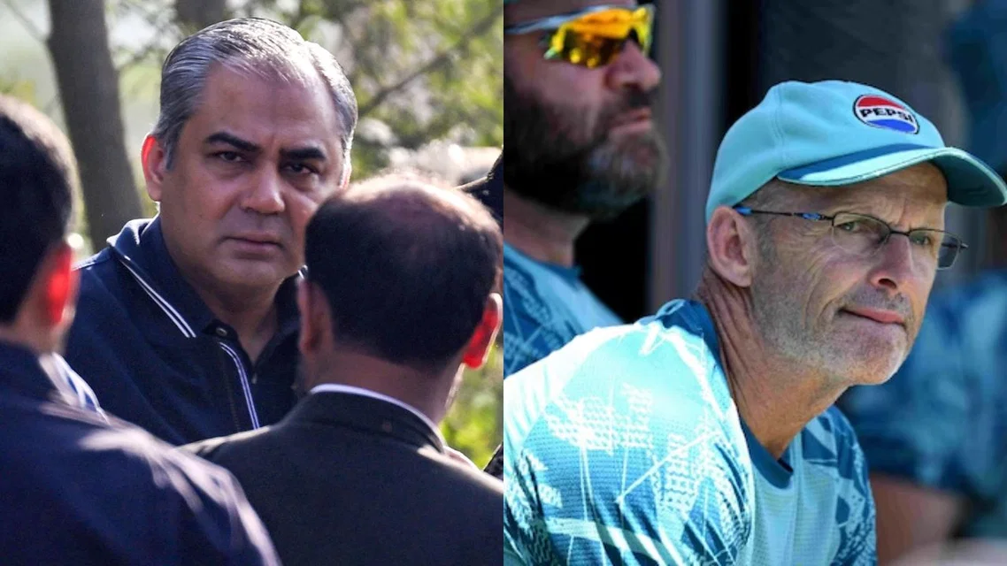 Mohsin Naqvi Gary Kirsten for Pakistan [Image Credits: AFP/X]
