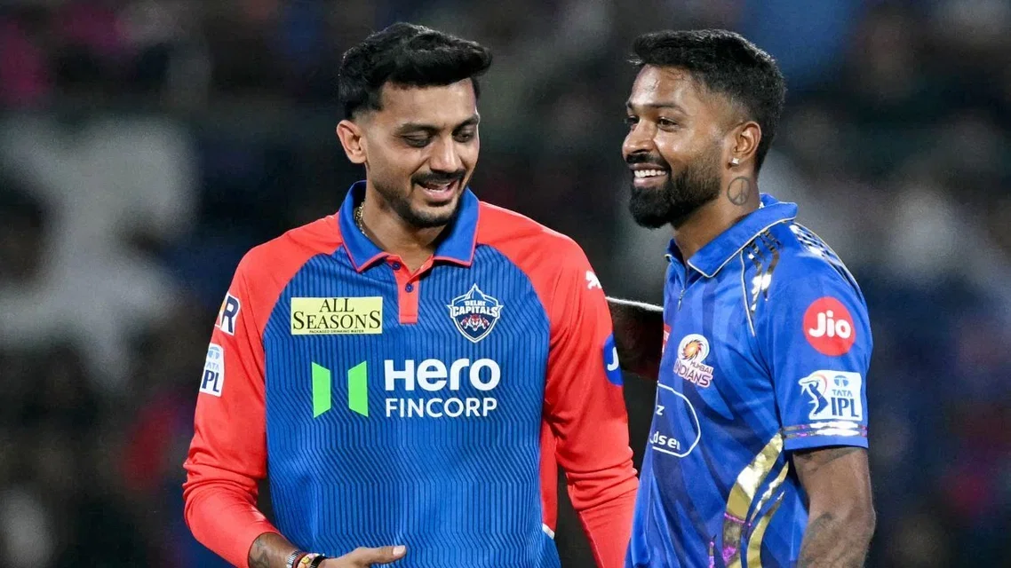 Axar Patel and Hardik Pandya (Source:AFP)