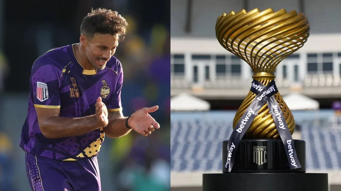 Shadley van Schalkwyk and the MLC trophy [Source: X]