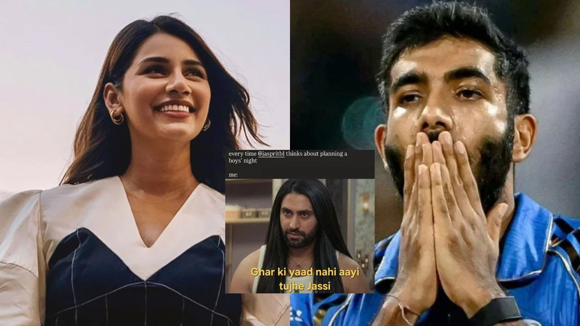 Sanjana Ganesan trolls Jasprit Bumrah [Source: @Crex_live/x]