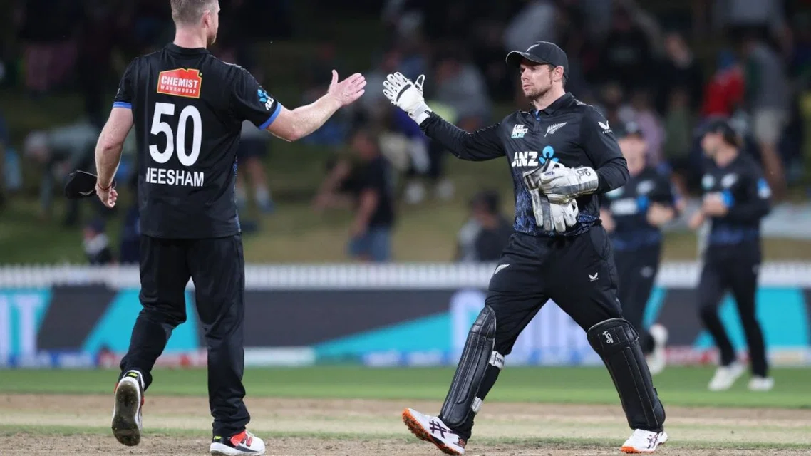 Tom Latham was nursing an injury before the 4th T20I [Source: AFP]
