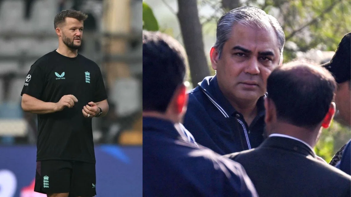 Ben Duckett and Mohsin Naqvi in a collage. Credit- afp.com