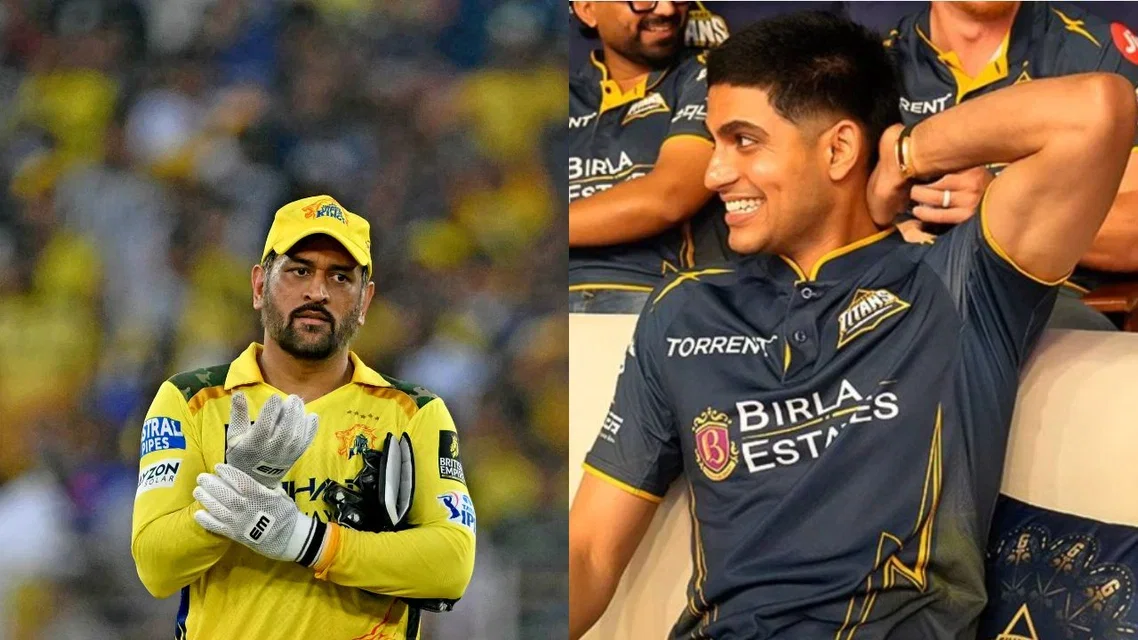 MS Dhoni Shubman Gill. Image Credits: AFP/X