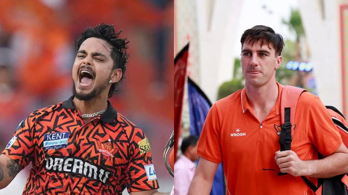 Ishan Kishan and Pat Cummins [Source: @CricketCentrl, @Nafees_22/x]