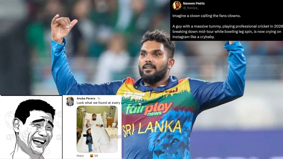 फैंस ने वानिंदु हसरंगा को ट्रोल किया [@CricketCentrl/x]