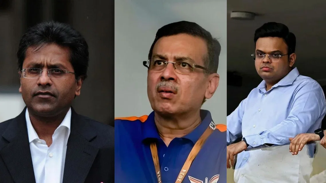 Lalit Modi, Sanjiv Goenka and Jay Shah (Source:AFP)