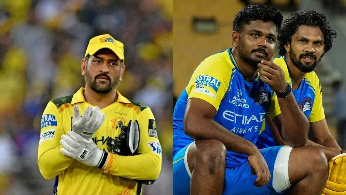 MS Dhoni and Sanju Samson [Source: AFP, Chennai Super Kings]