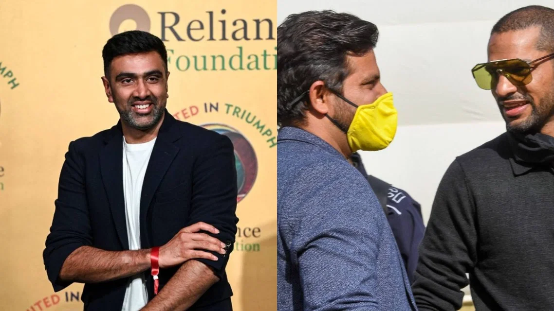 Ravichandran Ashwin Suresh Raina Shikhar Dhawan. Image Credits: AFP