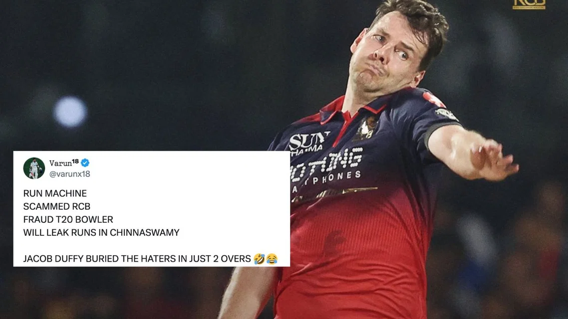 Jacob Duffy wins hearts on IPL debut for RCB [Source: RCBTweets]