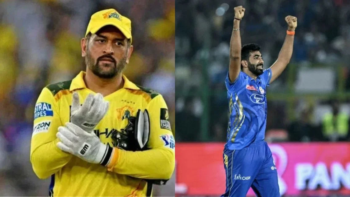 MS Dhoni and Jasprit Bumrah [Source: AFP]