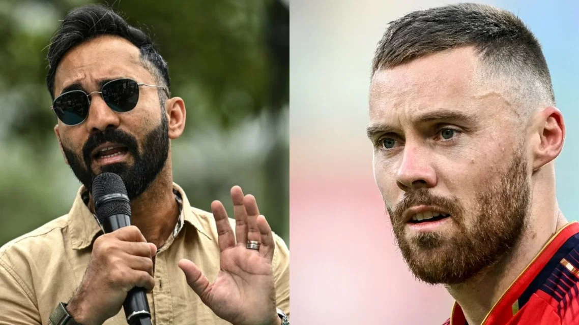 Dinesh Karthik Phil Salt for RCB. Image Credits: AFP