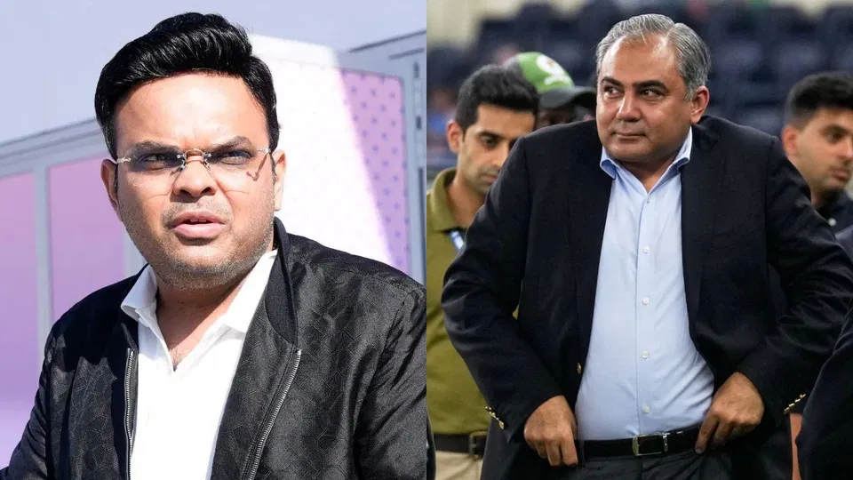 जय शाह और मोहसिन नक़वी [AFP]